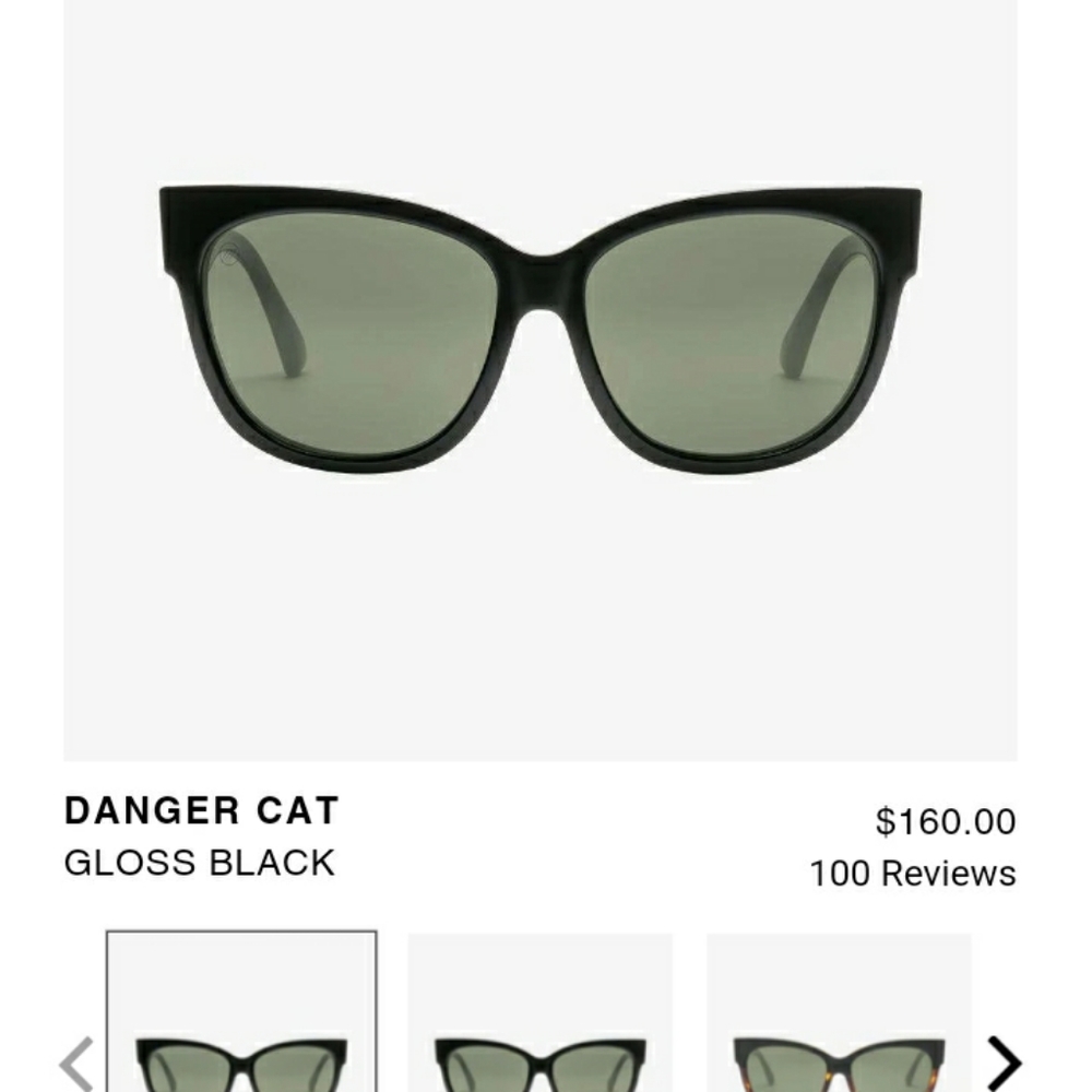 ELECTRIC EYEWEAR MADE IN ITALY WOMENS SUNGLASSES DANGER CAT CAT EYE